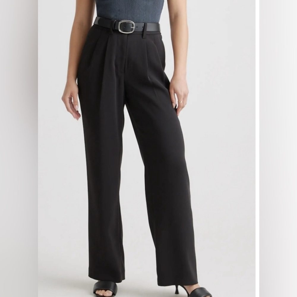Quince Stretch Crepe Pleated Trousers